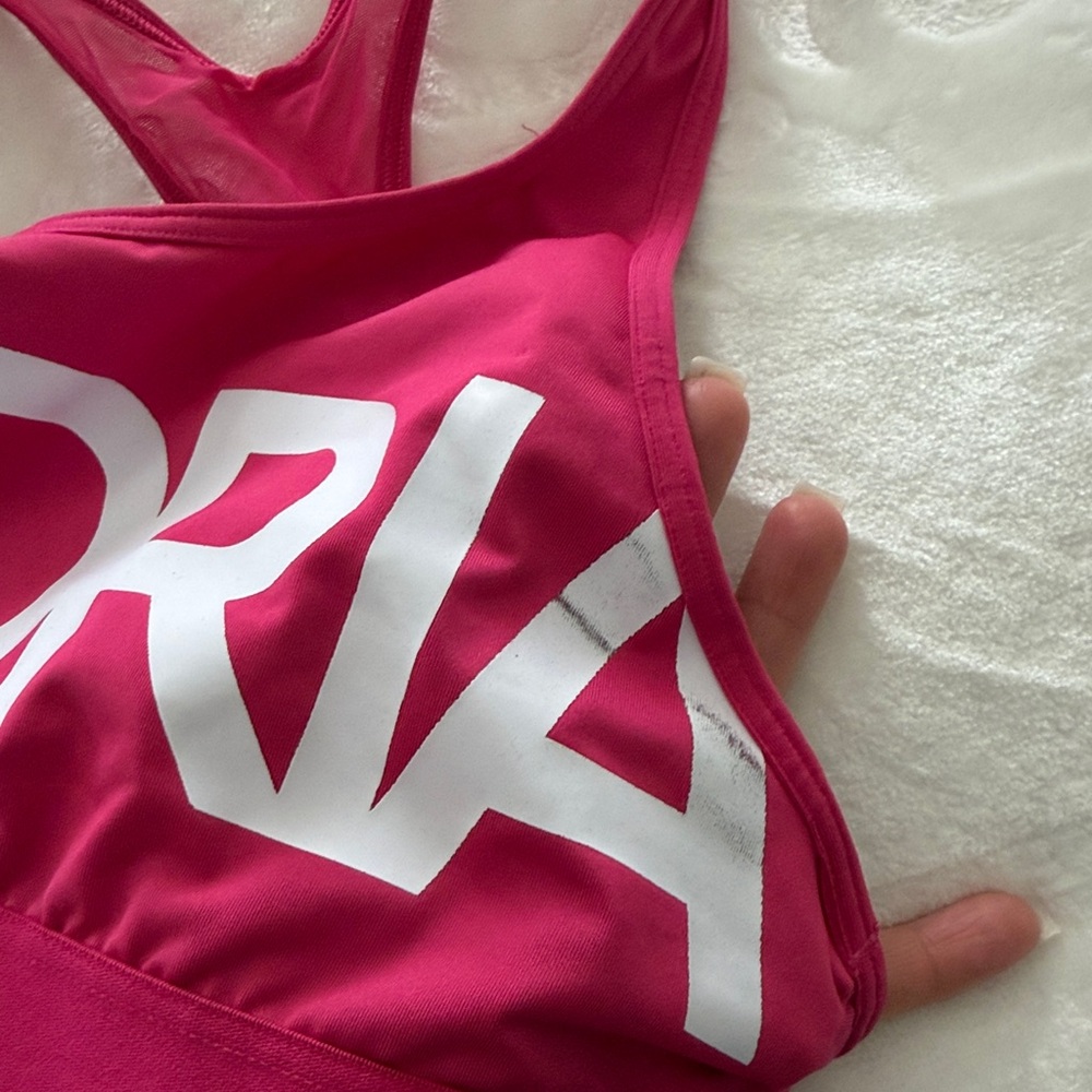 Victoria's Secret Fuchsia Sports Bra with White Logo - Picture 6 of 9